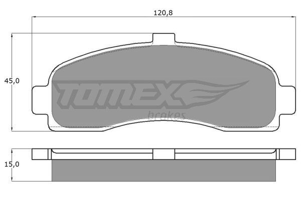 TOMEX BRAKES Piduriklotsi komplekt,ketaspidur TX 11-10